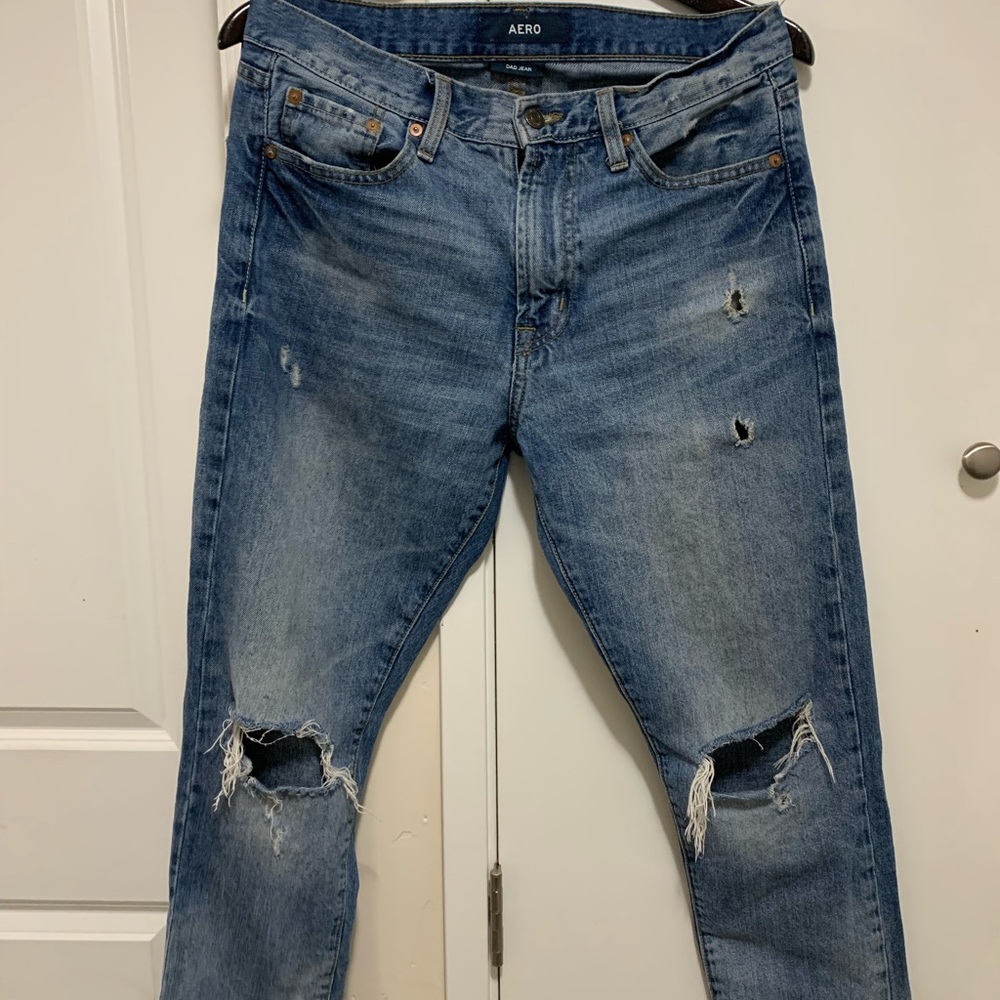 30x31 distressed dad jean